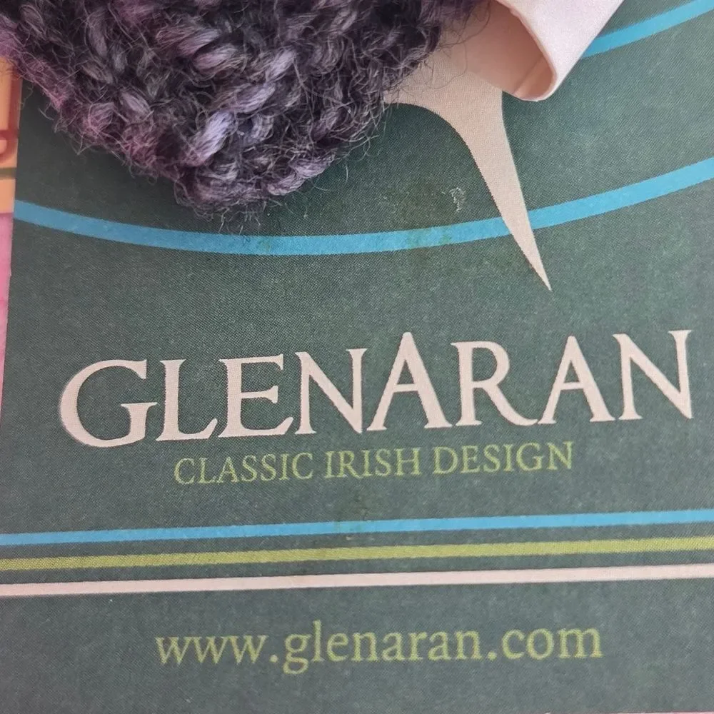NWT Hand Knit Fingerless Gloves Made in Ireland 100% merino wool SOFT S Gray